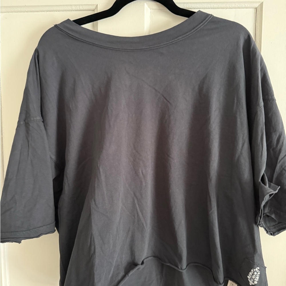 Free People Movement Washed Black Cropped Women's Top